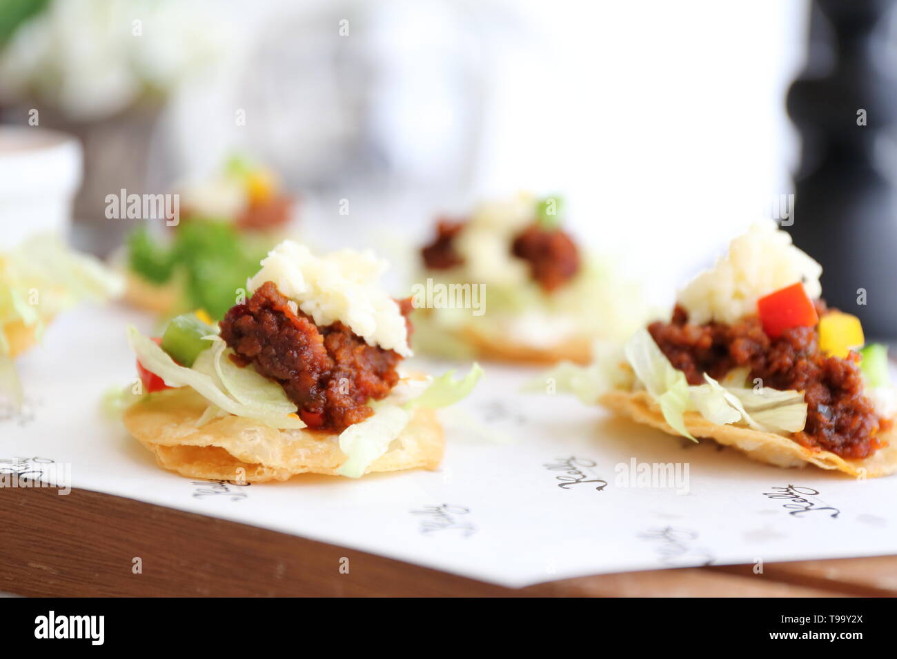 tacos with tomatoes Stock Photo