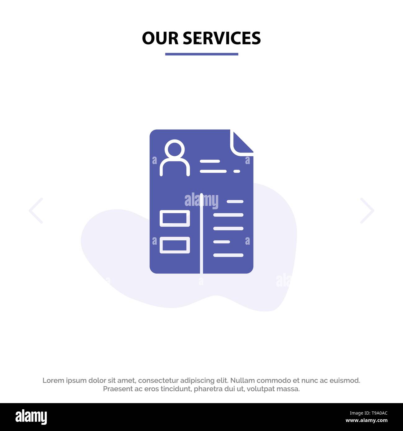 Our Services Curriculum, Cv, Job, Portfolio Solid Glyph Icon Web With Service Job Card Template