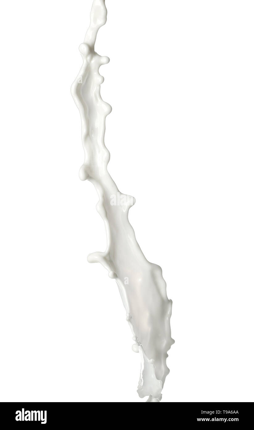 Splash of milk on white background Stock Photo - Alamy