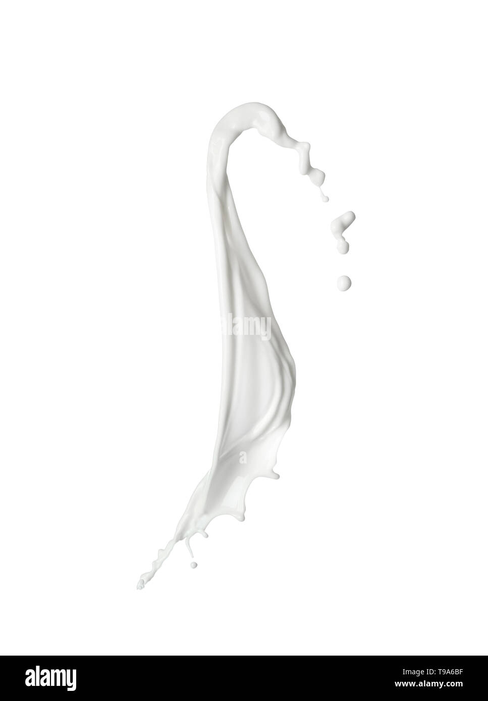 Splash of milk on white background Stock Photo - Alamy