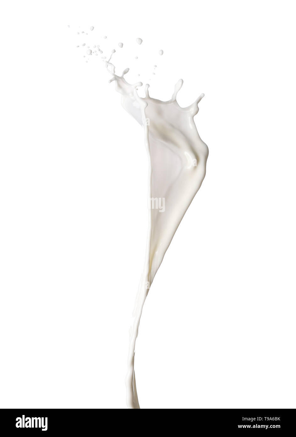 Splash of milk on white background Stock Photo - Alamy