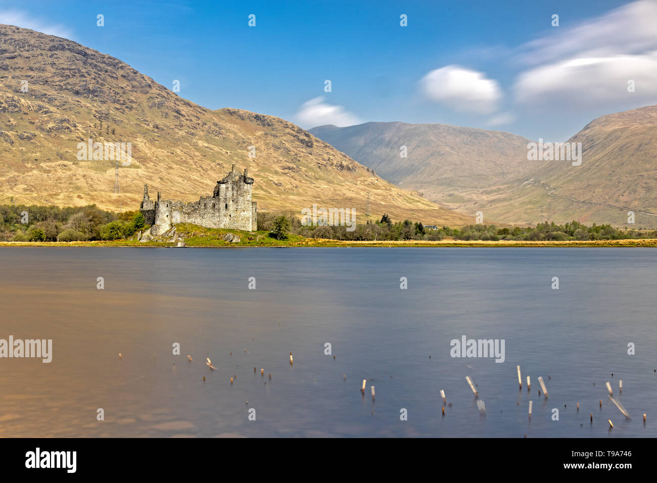 Kilchurn Castle at Loch Awe in the Highlands of Scotland Stock Photo