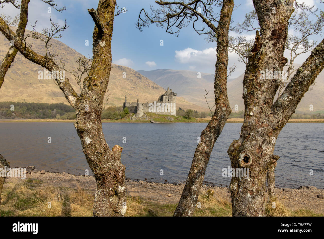 Kilchurn Castle at Loch Awe in the Highlands of Scotland Stock Photo