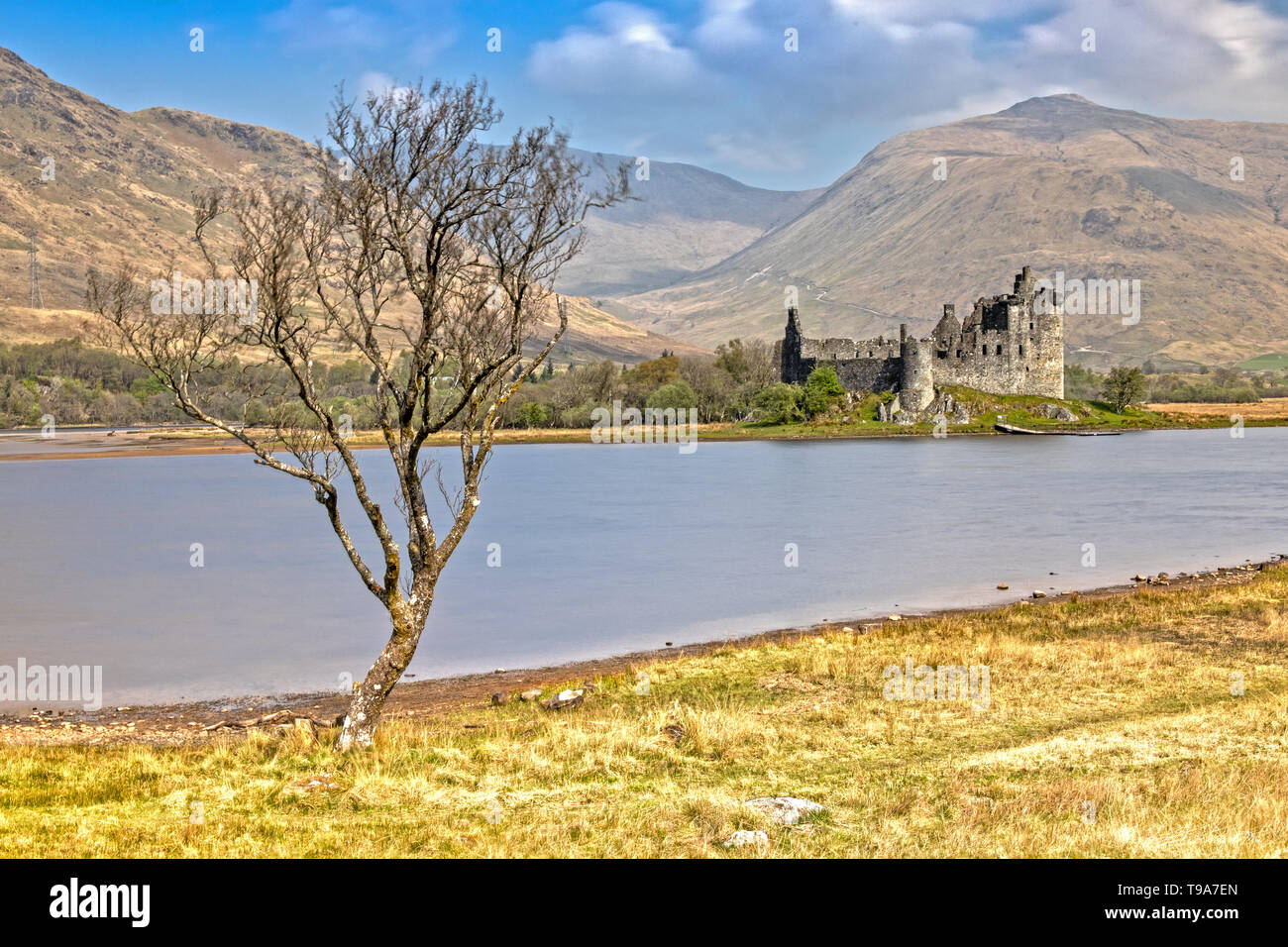 Kilchurn Castle at Loch Awe in the Highlands of Scotland Stock Photo