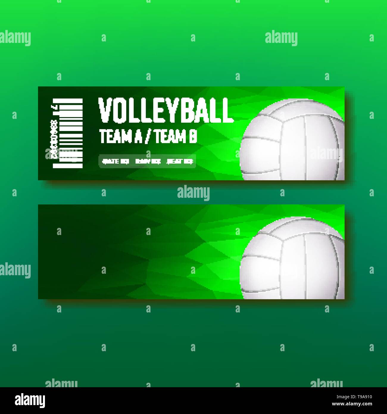 Colorful Ticket On Volleyball Template Vector Stock Vector Image & Art