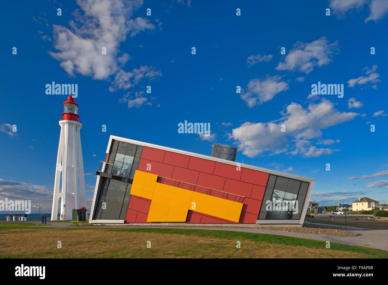 PointeAuPère lighthouse and visitor centre. It is the second tallest in Canada. Site