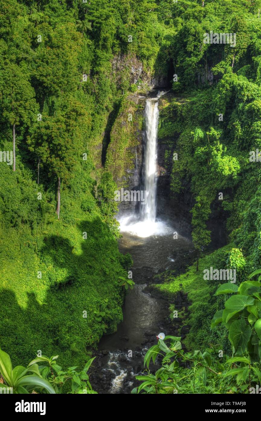 Sopoaga Falls Western Samoa Stock Photo