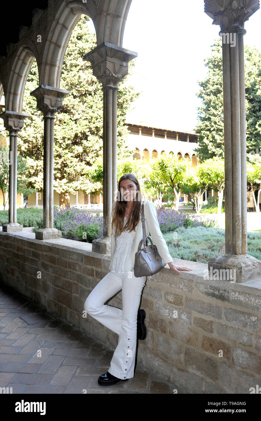 young Spanish girl posing Stock Photo Alamy