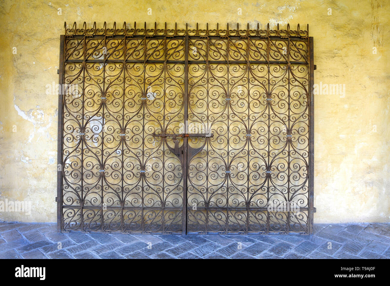 iron handmade door Stock Photo
