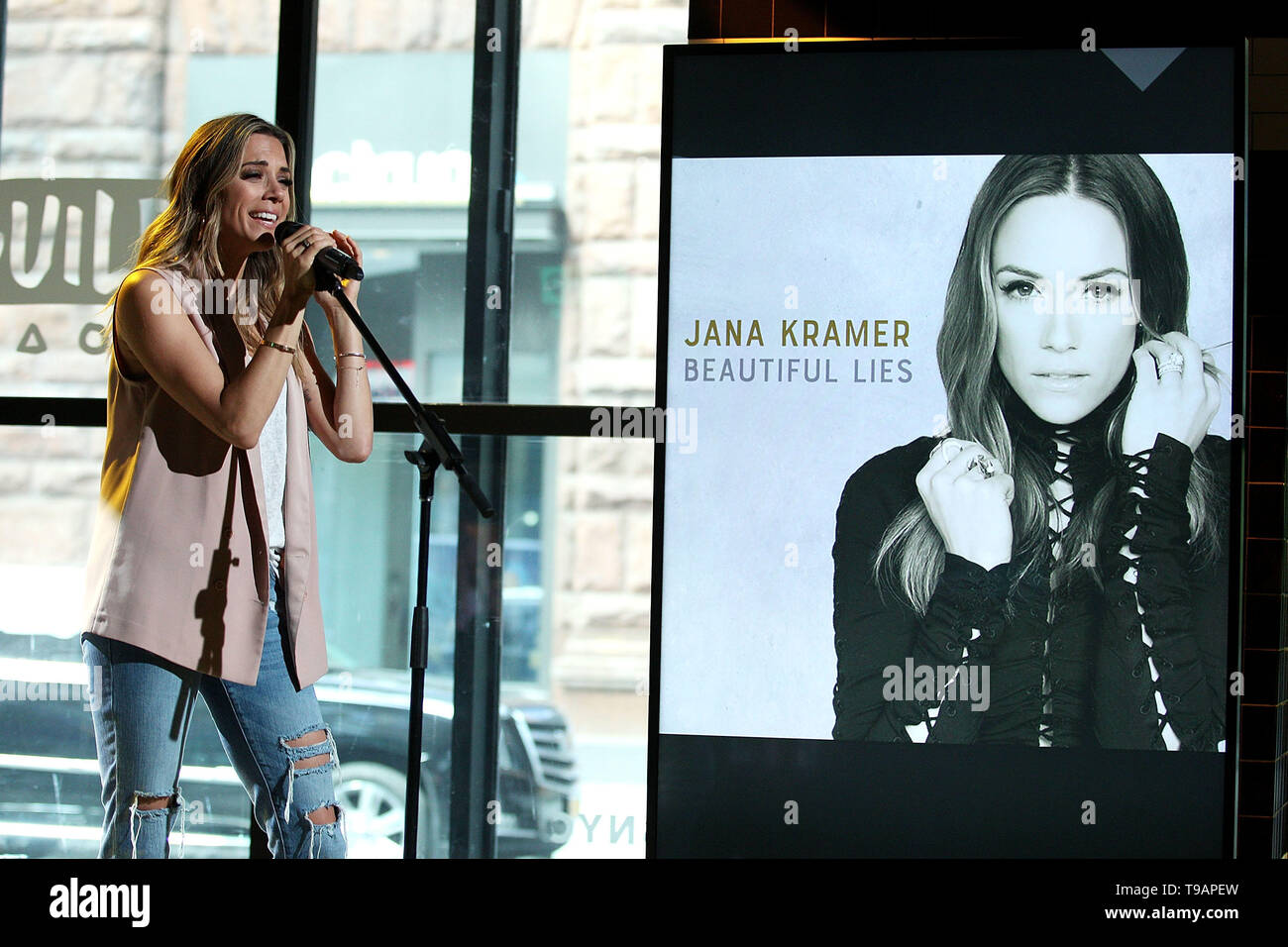 New York, USA. 17 May, 2019. Jana Kramer, performs at the BUILD Series