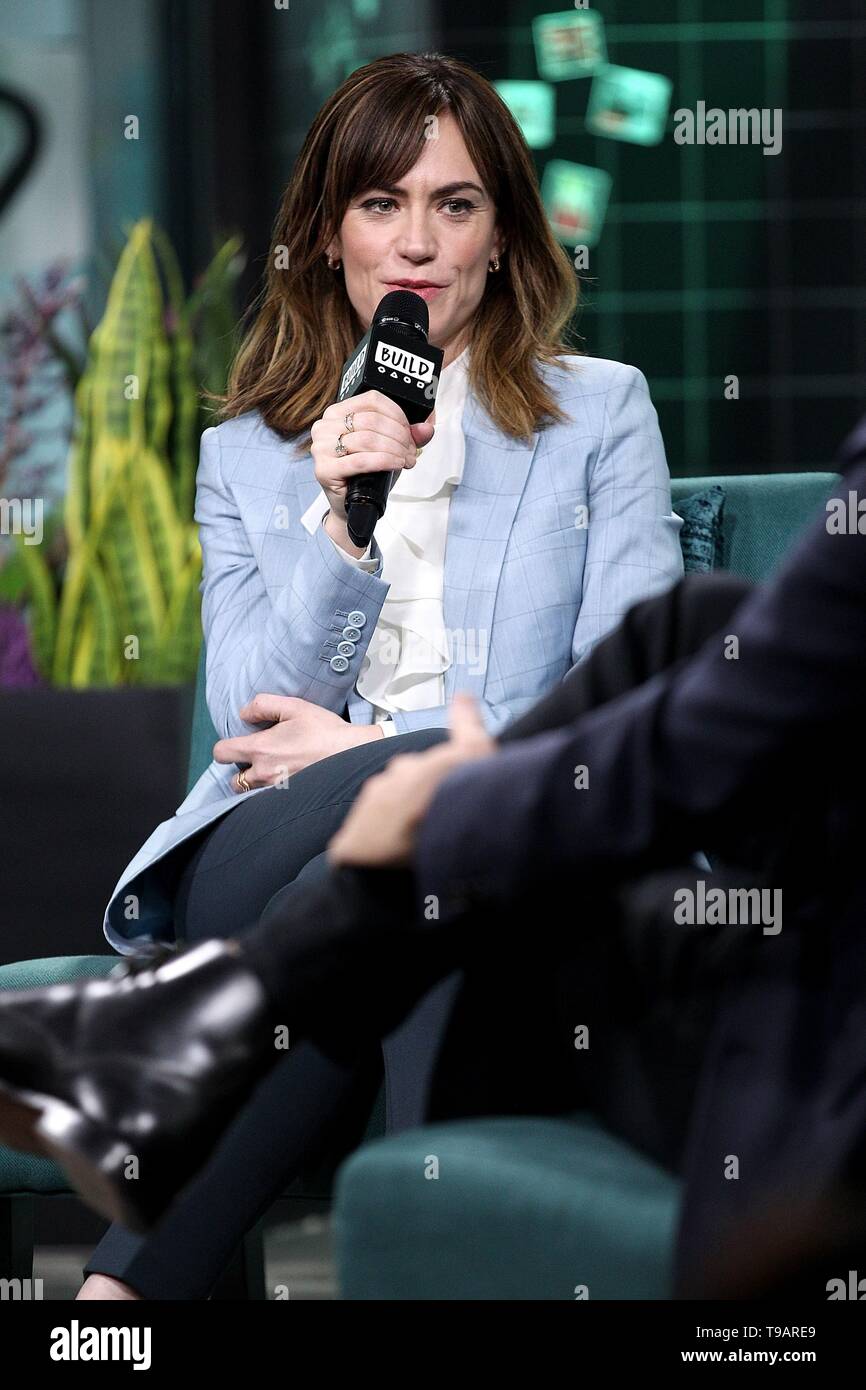 New York, NY, USA. 17th May, 2019. Maggie Siff inside for AOL Build Series Celebrity Candids - FRI, AOL Build Series, New York, NY May 17, 2019. Credit: Steve Mack/Everett Collection/Alamy Live News Stock Photo