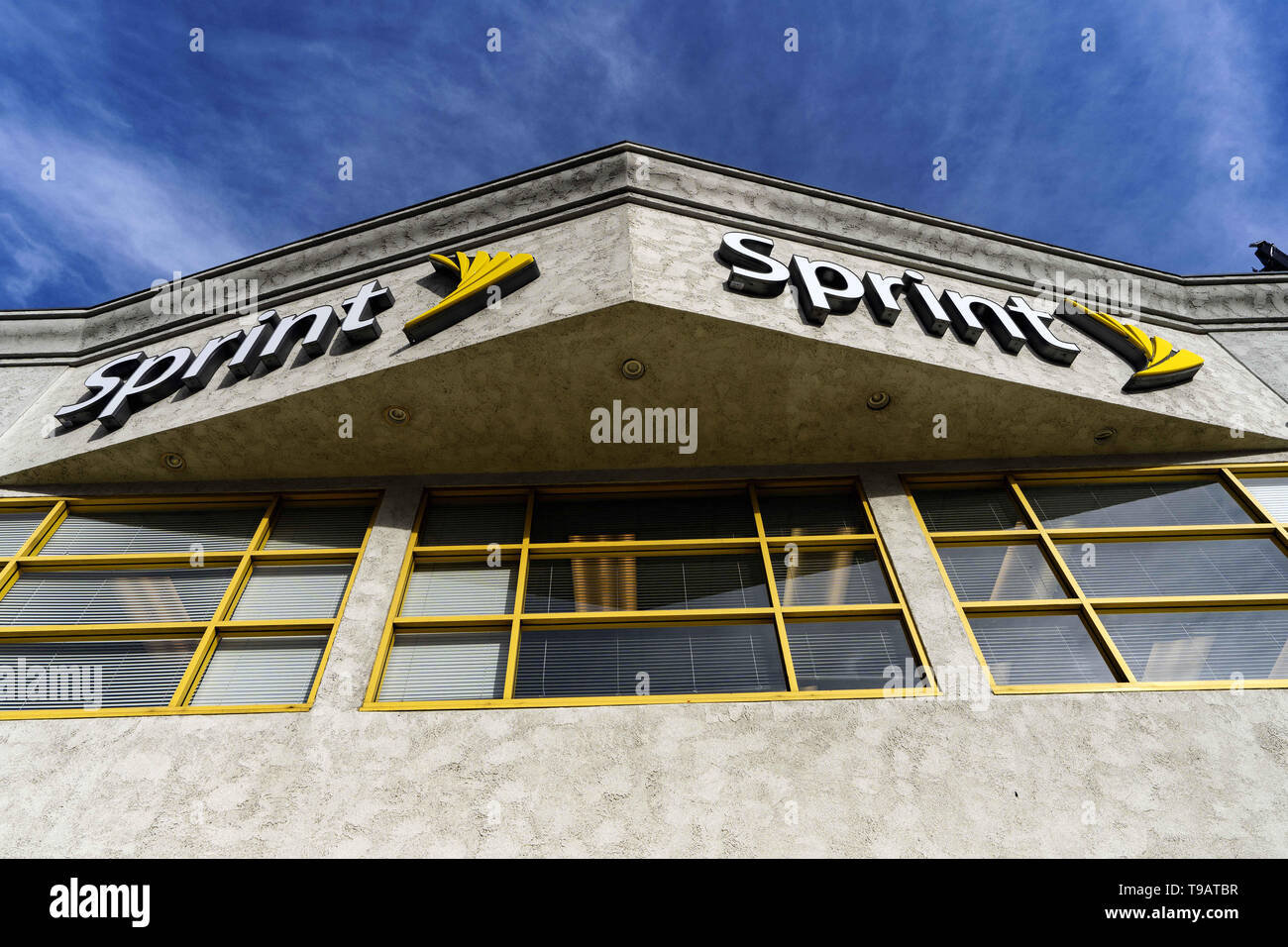 Los Angeles, CA, USA. 14th Feb, 2019. A Sprint store logo seen in Los Angeles, California. Credit: Ronen Tivony/SOPA Images/ZUMA Wire/Alamy Live News Stock Photo