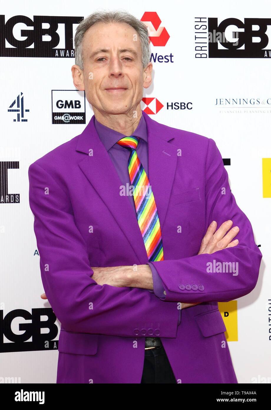 London, UK. 17th May, 2019. Peter Tatchell arrives on the red carpet at ...
