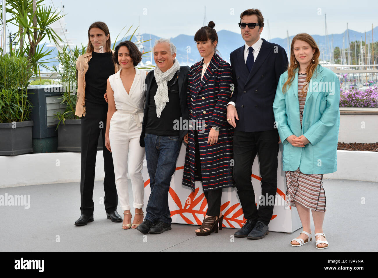 Cannes, France. 18th May, 2019. CANNES, FRANCE. May 18, 2019: Felix Von Boehm, Montse Triola, Marc Susini, Laura Poulvet, Albert Serra & Iliana Zabeth at the photocall for the 'Liberte' at the 72nd Festival de Cannes. Picture Credit: Paul Smith/Alamy Live News Stock Photo