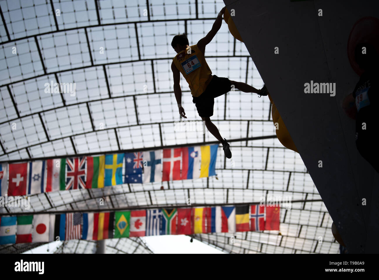 18 May 2019, Bavaria, Munich Sports climbing World Cup in bouldering