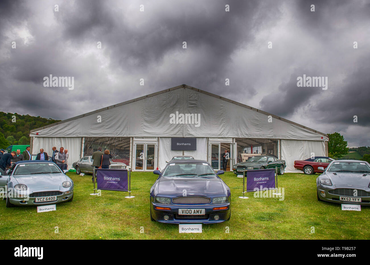 The Wormsley Estate, Stokenchurch, UK. 18th May 2019. 20th Anniversary edition of Bonhams annual sale dedicated to Aston Martin and Lagonda takes place on 19th May 2019. Credit: Malcolm Park/Alamy Live News. Stock Photo