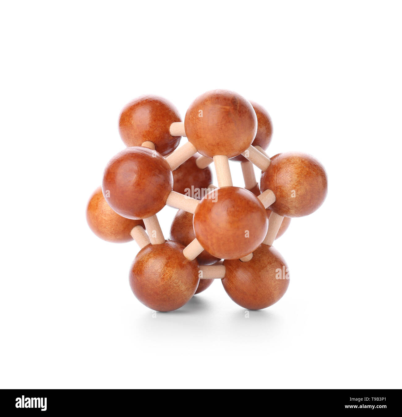 Wooden puzzle on white background Stock Photo - Alamy