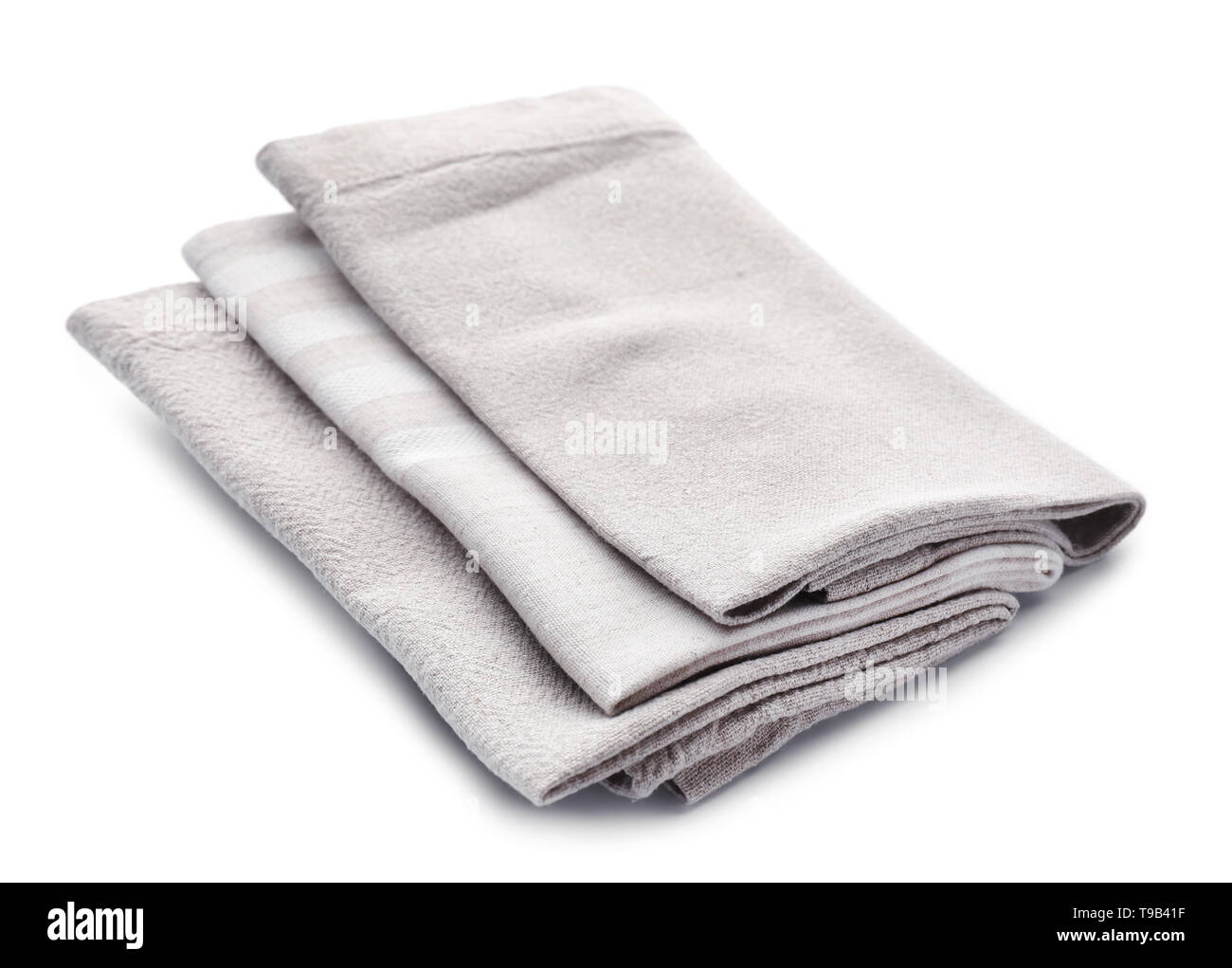 Clean Kitchen Towels On White Background Stock Photo 246721707