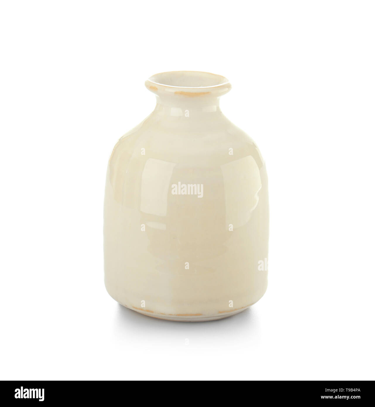 Beautiful ceramic vase on white background Stock Photo - Alamy
