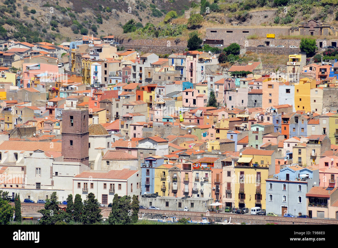 Colorful houses, Bosa, Sardinia, Italy Stock Photo Alamy