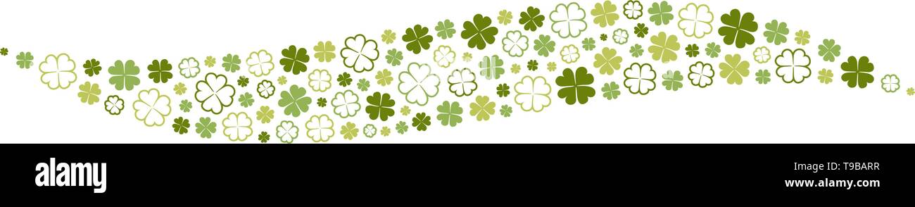 Green clovers vector decoration border Stock Vector Image & Art - Alamy