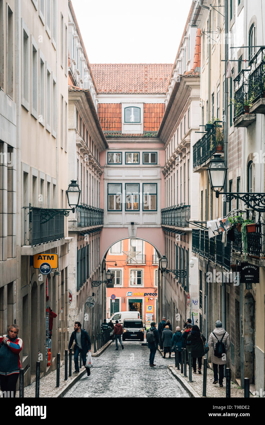 Narrow cobblestone street in hi-res stock photography and images - Alamy