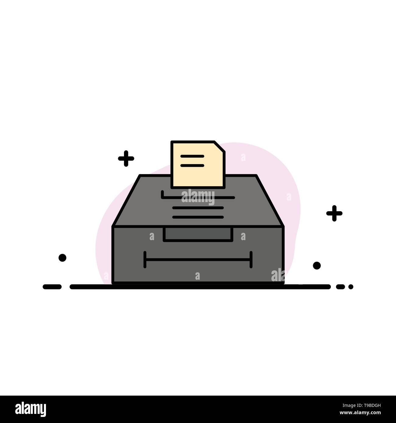 Data Archive Business Information Business Flat Line Filled