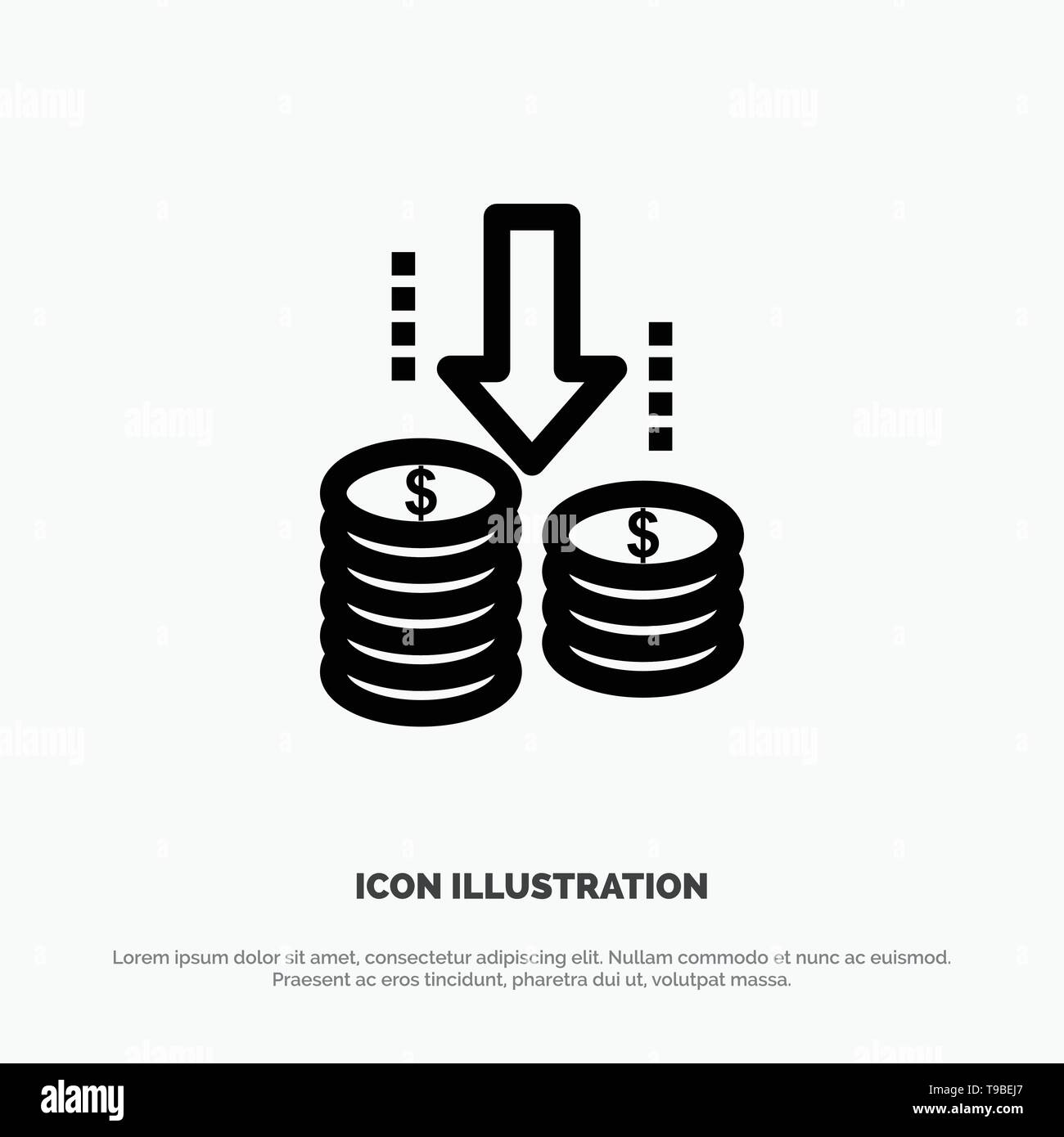 Money Transfer Fund Analysis Line Icon Vector Stock - 