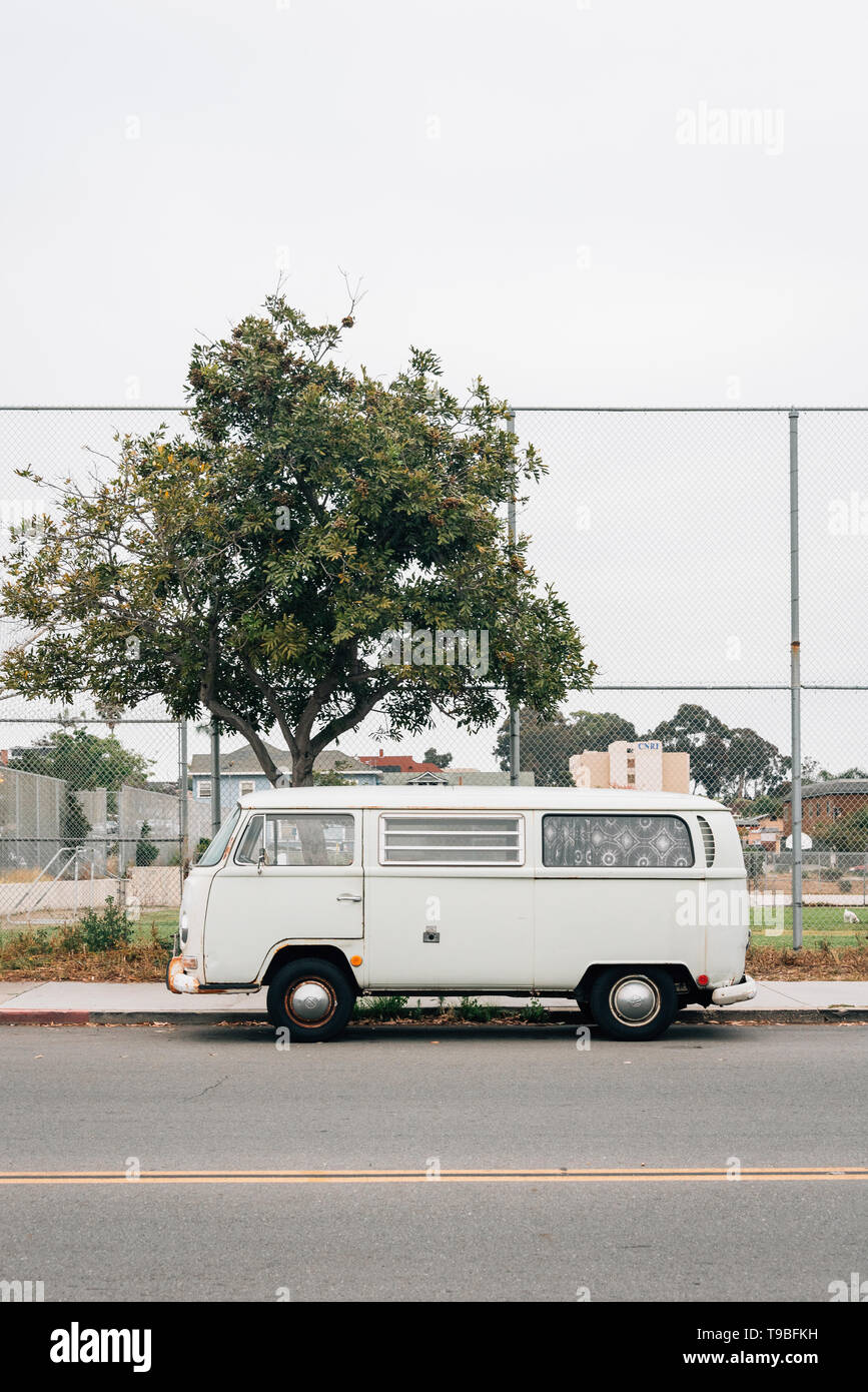 Old van in Sherman Heights, San Diego, California Stock Photo Alamy