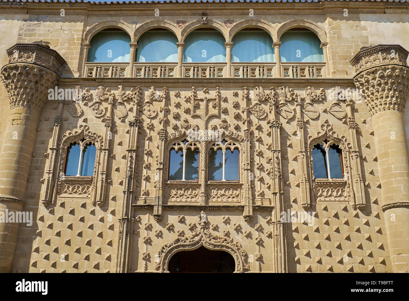 Jabalquinto Palace (Palacio de Jabalquinto). Baeza, Jaén, Andalusia, Spain. Stock Photo