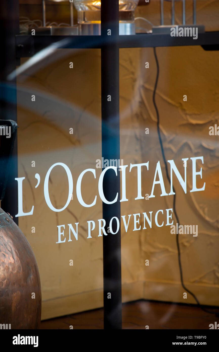 L Occitane en Provence window display, French company founded in 1976