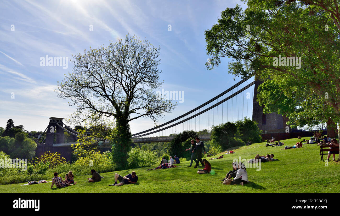 Clifton suspension bridge trees hi-res stock photography and images - Alamy