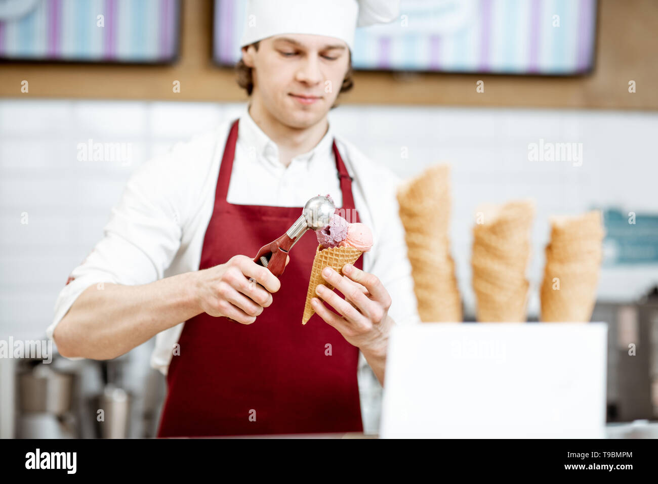 Ice Cream Man Hat High Resolution Stock Photography And Images Alamy