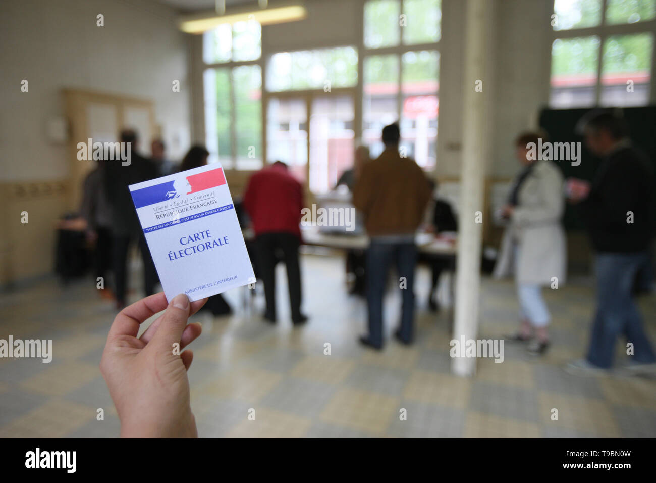Carte électorale et bureau de vote. Stock Photo