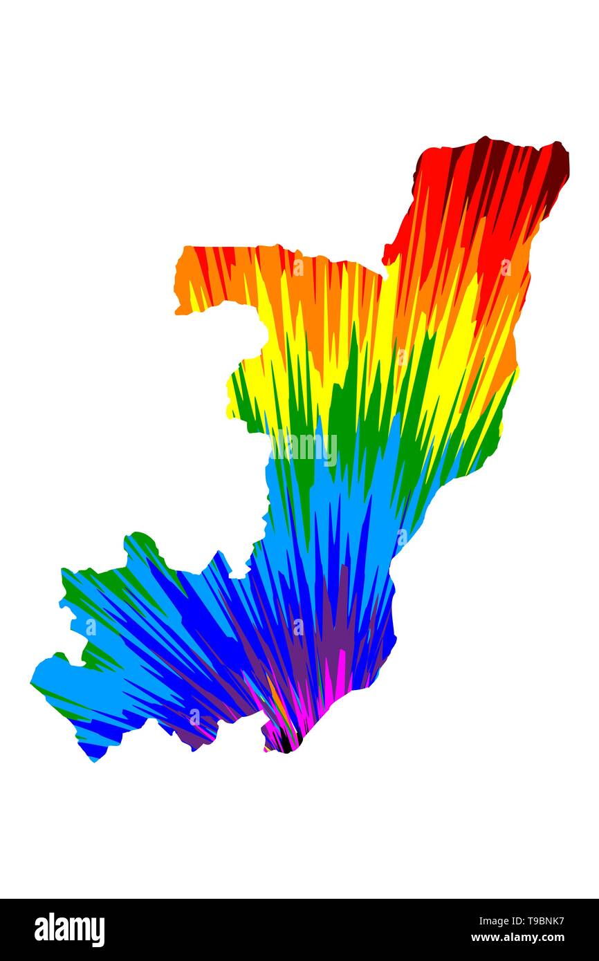 Congo Republic map is designed - Congo Republic Map Is Designed Rainbow Abstract Colorful Pattern Republic Of The Congo Congo Brazzaville Map Made Of Color Explosion T9BNK7 