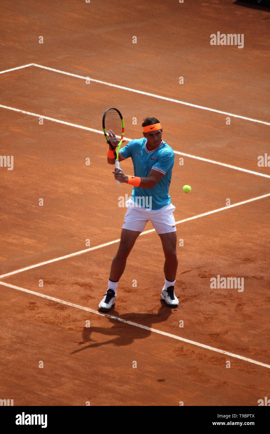 Rome, Italy - May 17, 2019: Rafael Nadal vs Fernando Verdasco during the  quarter finals at the ATP 2019 Tennis Championship in Rome, Italy. Nadal  wins Stock Photo - Alamy