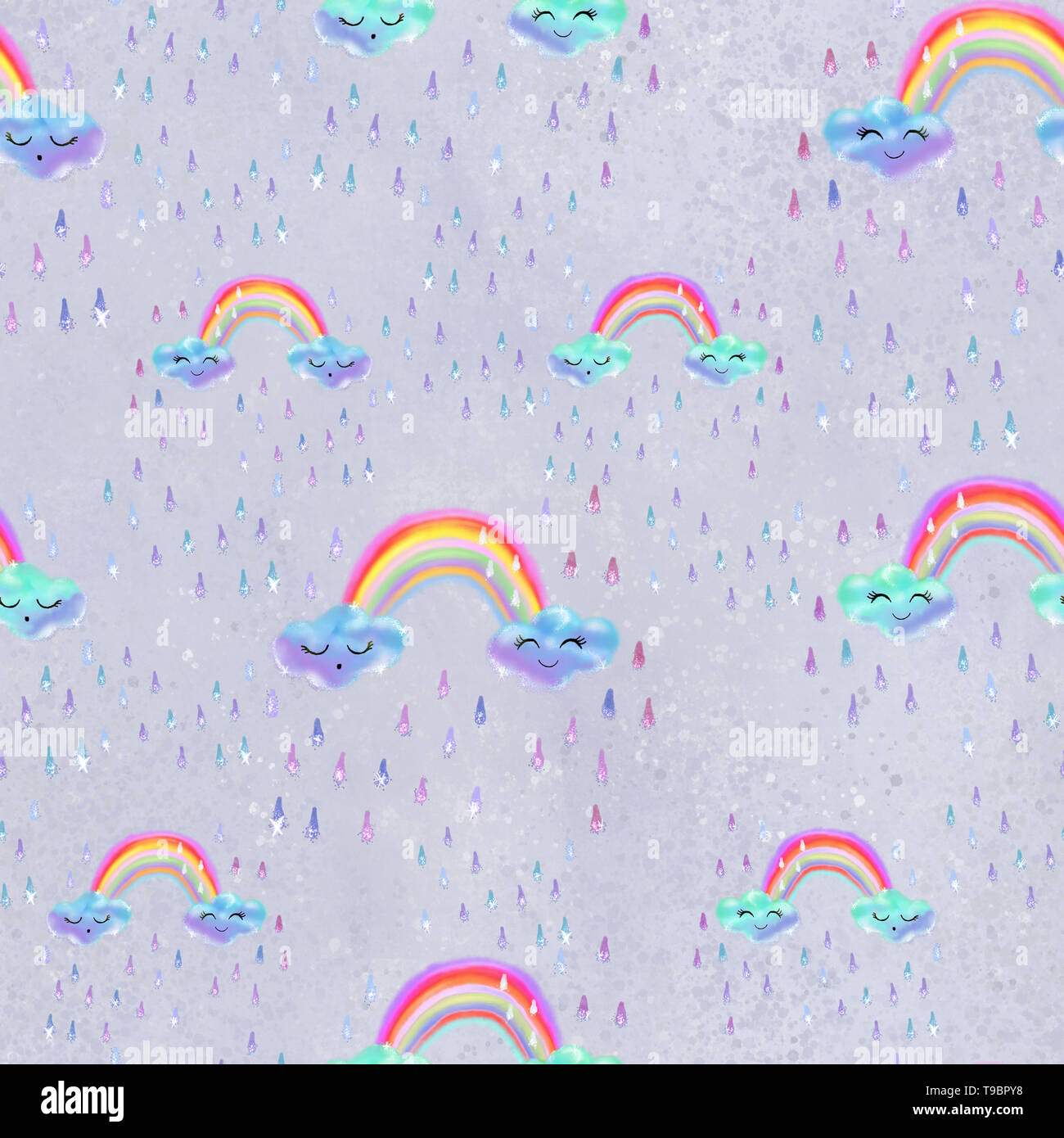 Flower patterns with rainbows hi-res stock photography and images - Alamy