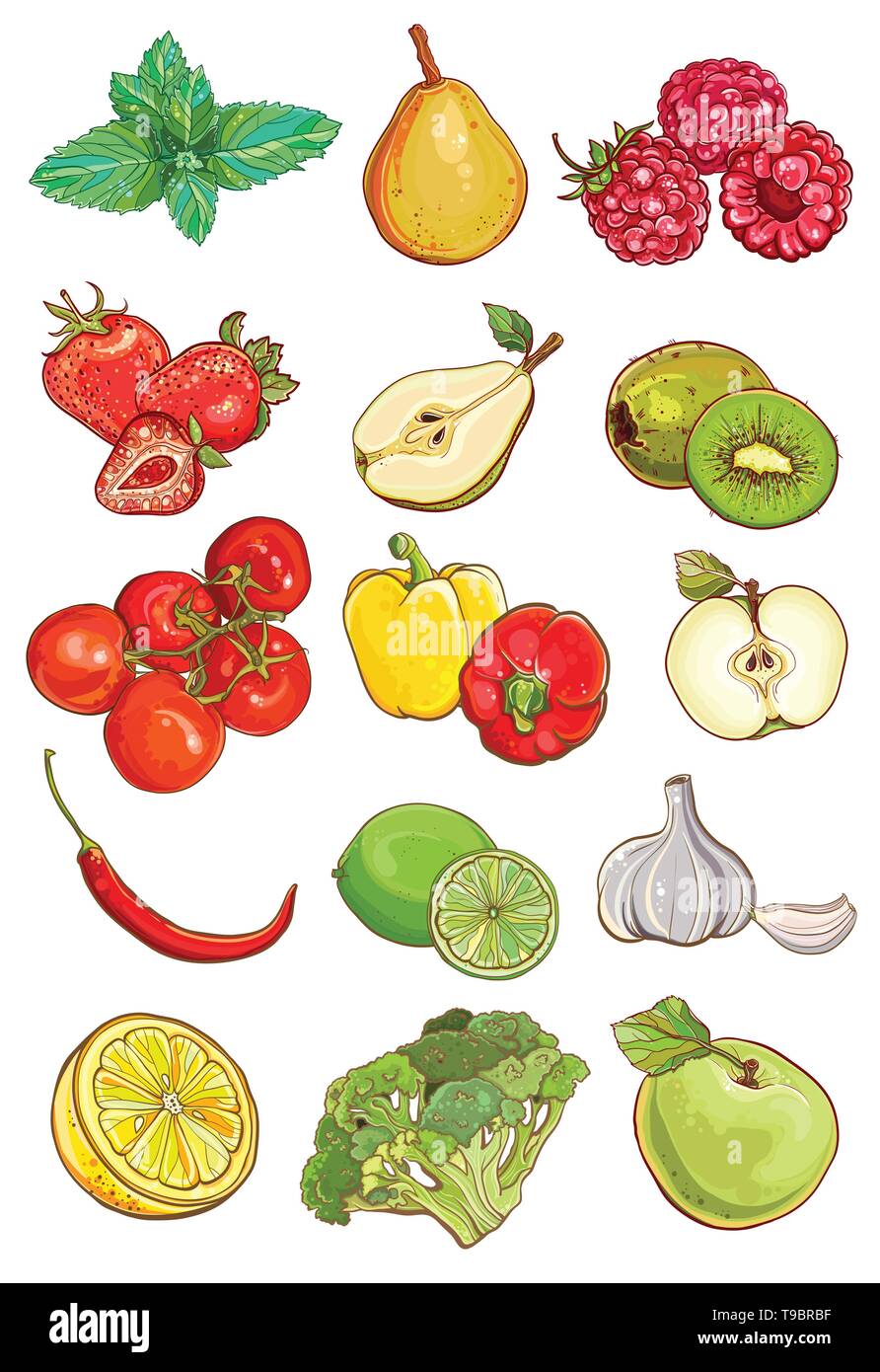 Raspberry tomatoes Stock Vector Images - Alamy
