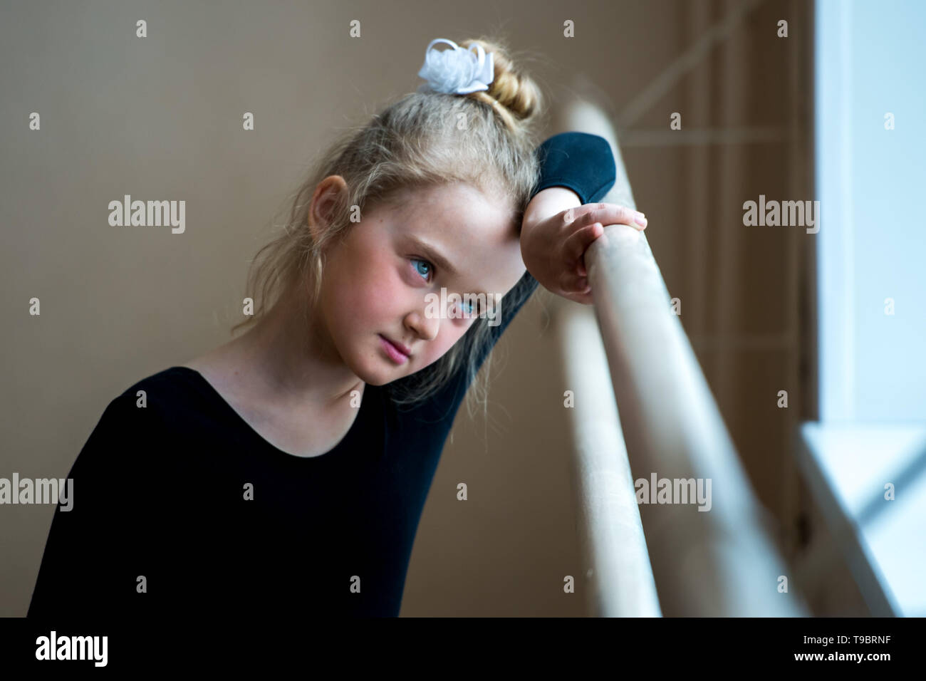 Portrait of a cute little girl in ballet class Stock Photo Alamy