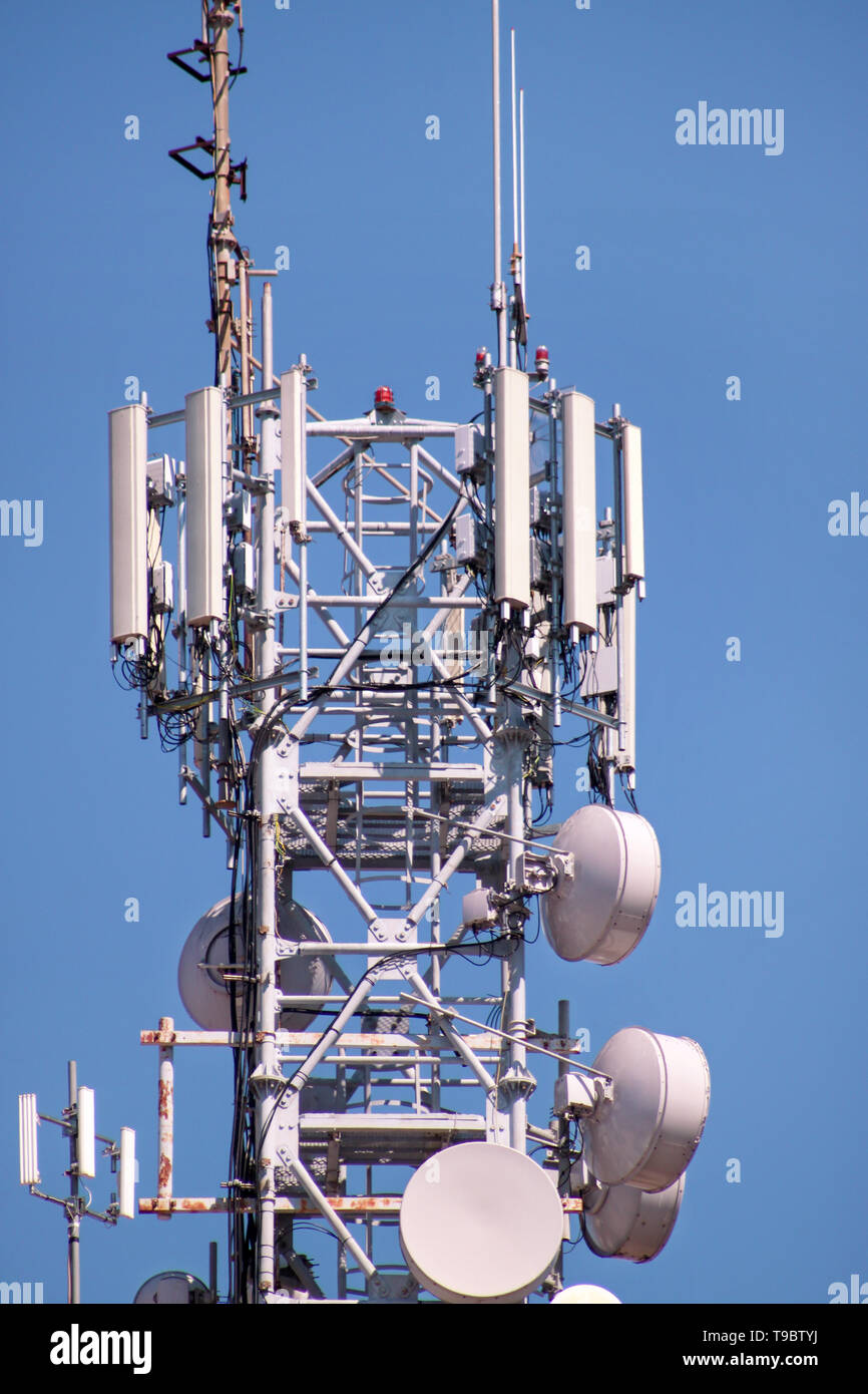 Telecommunication network repeaters, base transceiver station. Tower ...