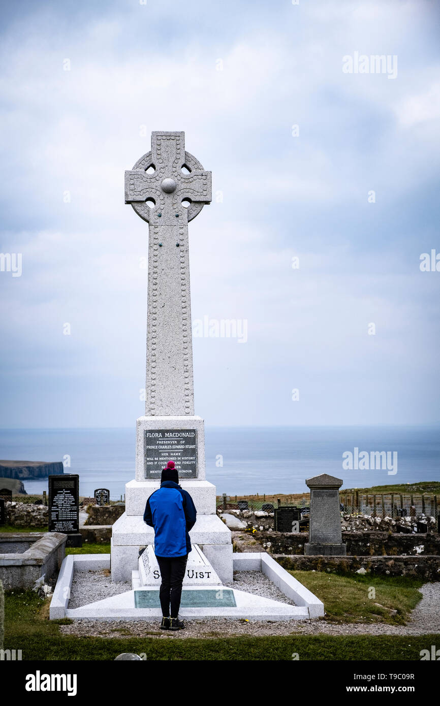 Flora MacDonald Monument, Kilmuir Cemetery, Kilmuir, (Cille Mhoire