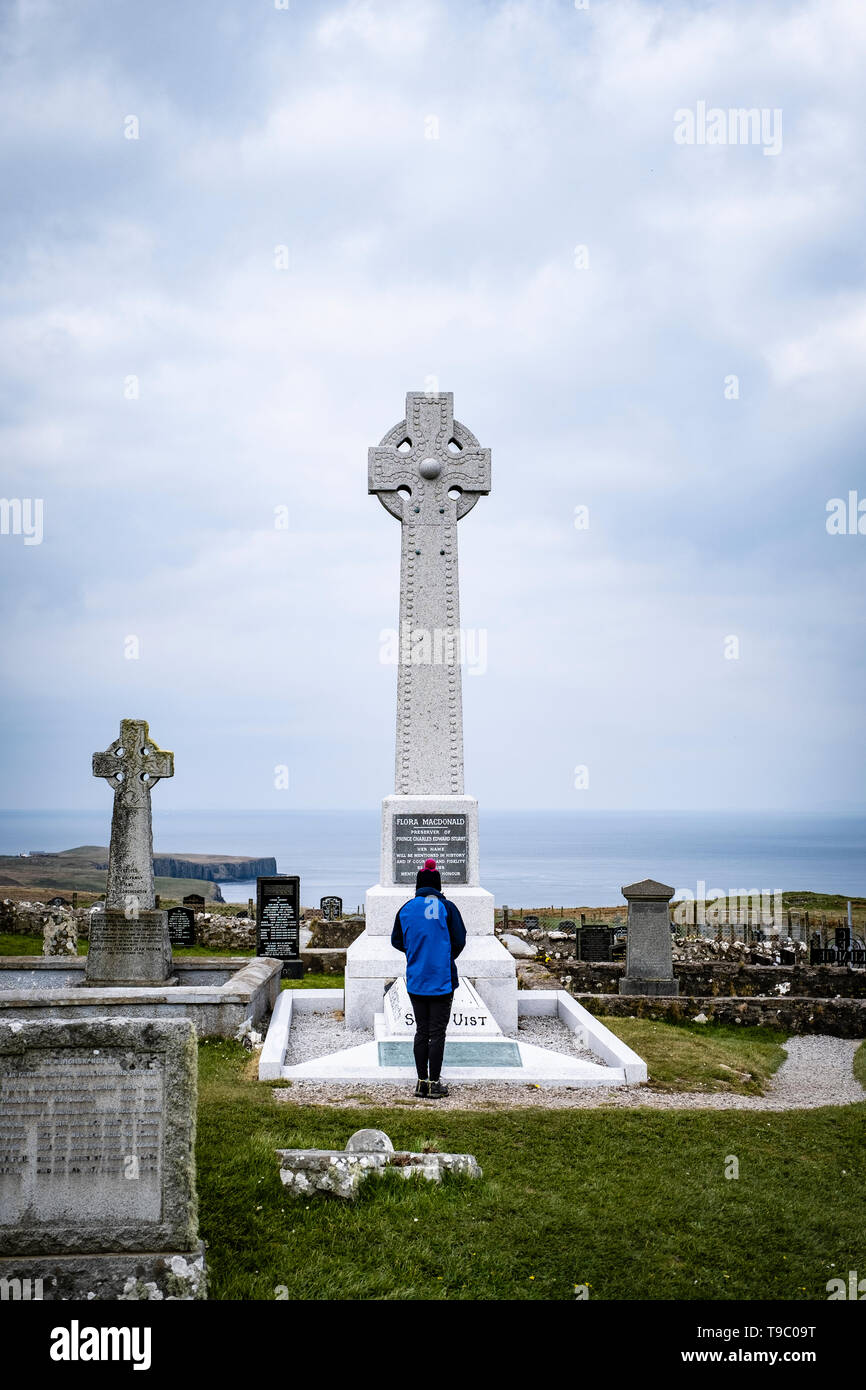 Flora MacDonald Monument, Kilmuir Cemetery, Kilmuir, (Cille Mhoire