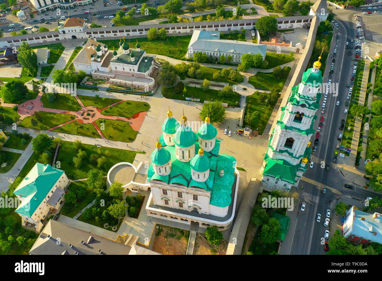 Astrakhan Kremlin, historical and architectural complex. Top view. Russia Astrakhan Stock Photo