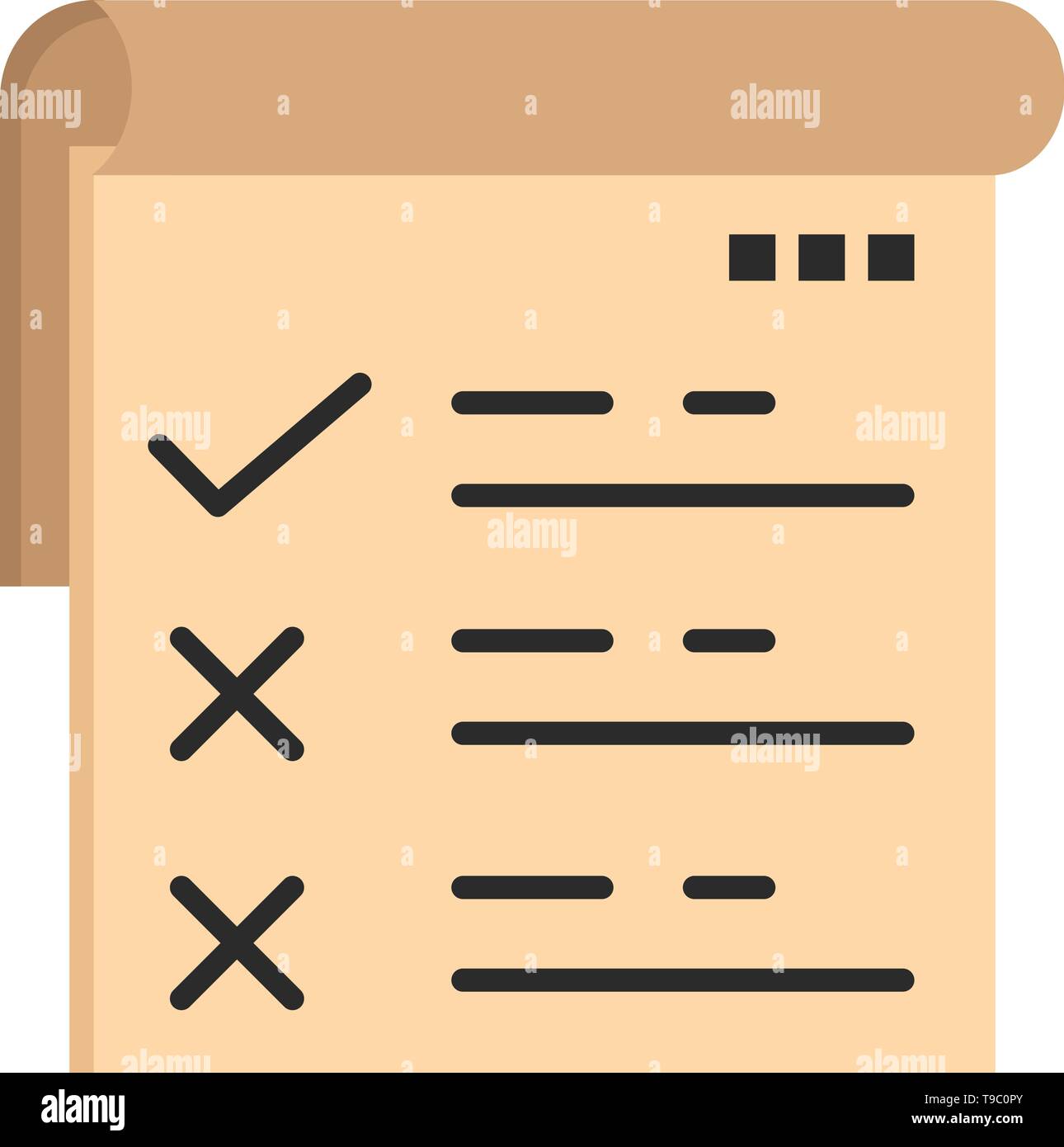 Checklist, Testing, Report, Qa Flat Color Icon. Vector icon banner