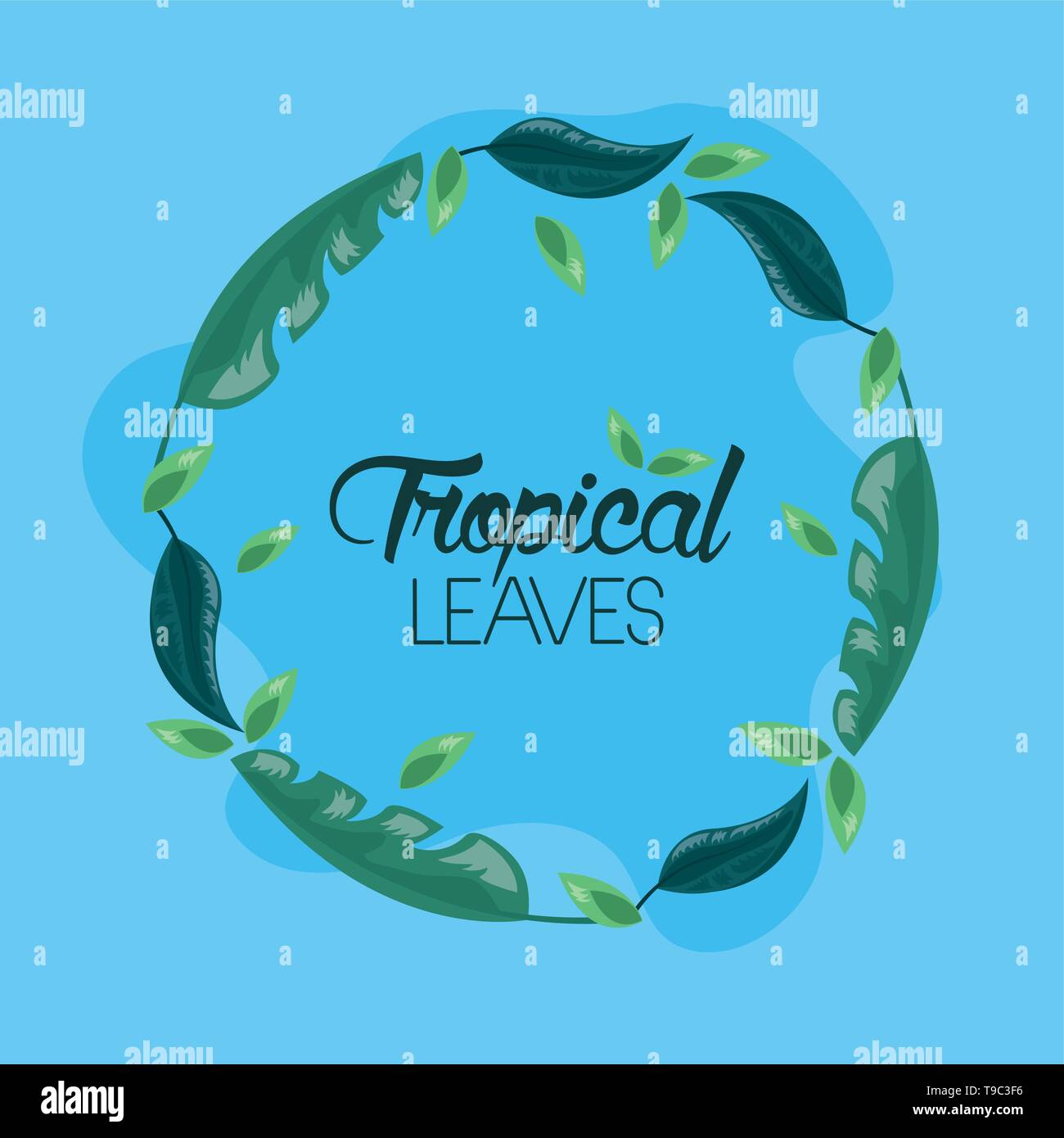 frame tropical leaves Stock Vector Image & Art - Alamy