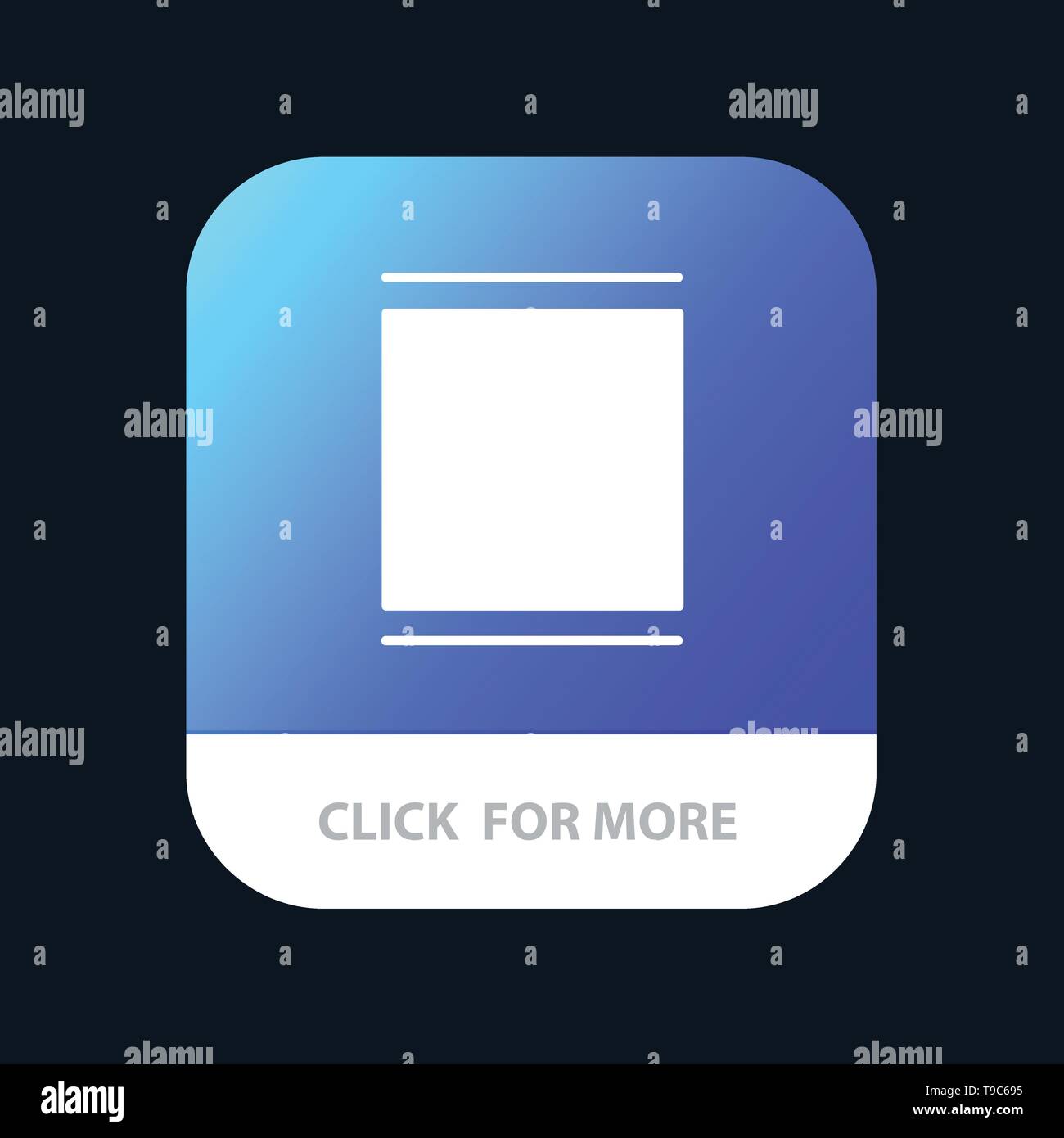 Gallery, Instagram, Sets, Timeline Mobile App Button. Android and IOS Glyph Version Stock Vector