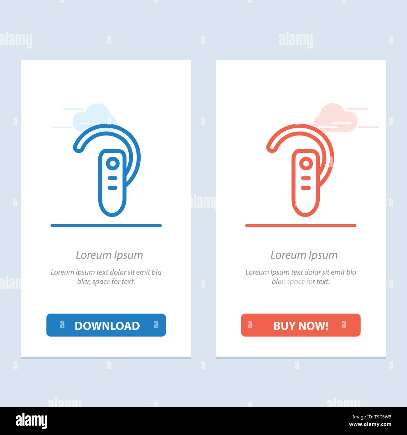 Accessory, Bluetooth, Ear, Headphone, Headset Blue and Red Download and