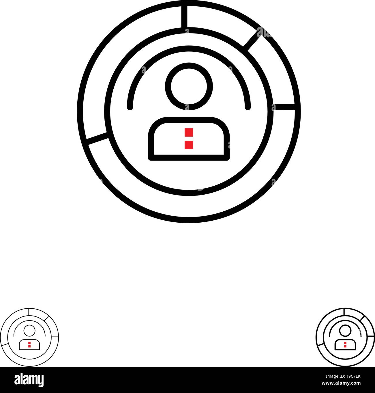 Diagram Features Human People Personal Profile User Bold And Thin