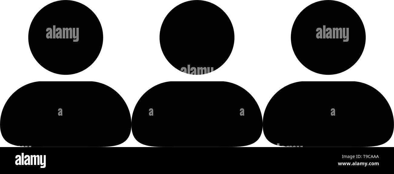 Hr icon vector male group of persons symbol avatar for business ...