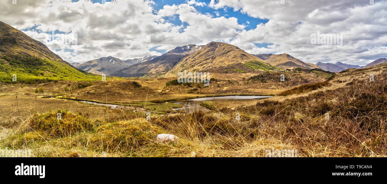 Impression of the Scottish Highlands and Loch Affric in Scotland Stock Photo